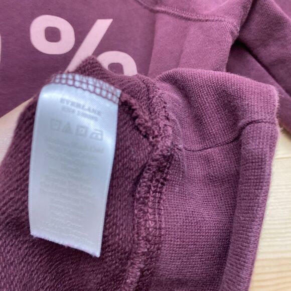 Everlane Sweater Womens XS Purple Crewneck Sweatshirt 100 Human Pullover Ladies - Picture 6 of 13